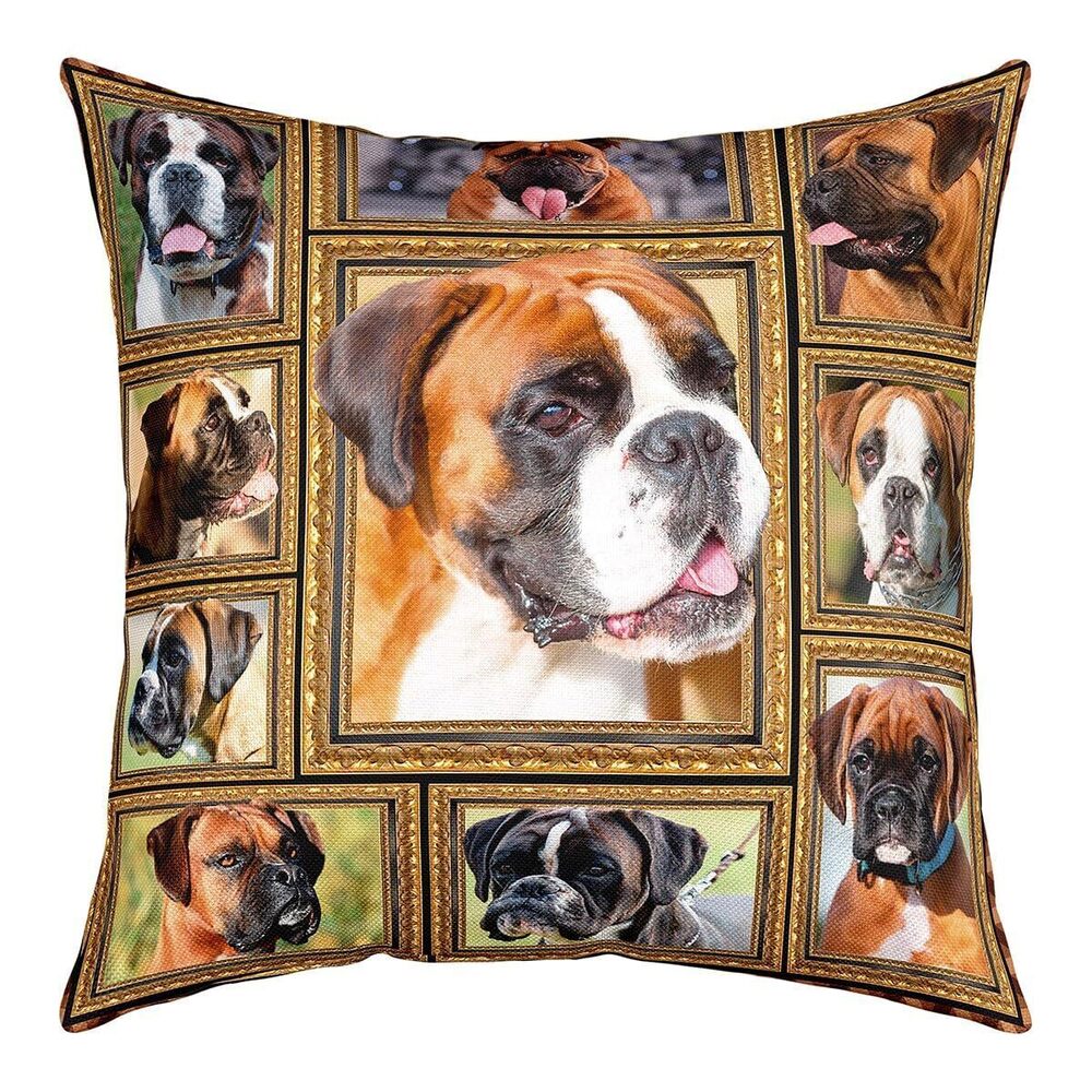 8656 Boxer Dog Throw Pillow Covers 1 Piece 20"x20" Cute Dog Puppy